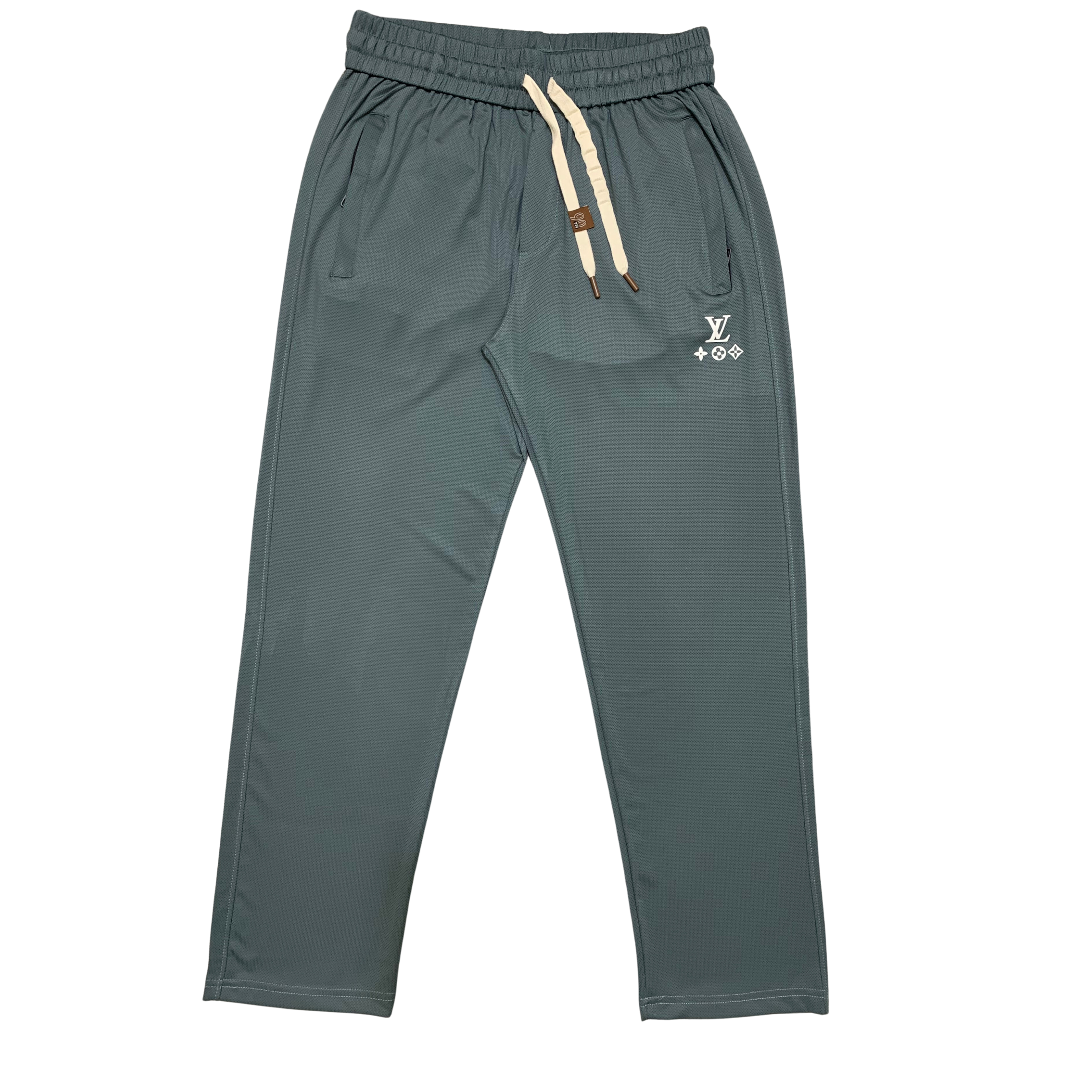 LV Imported Texture Lycra Trouser with Back Pocket