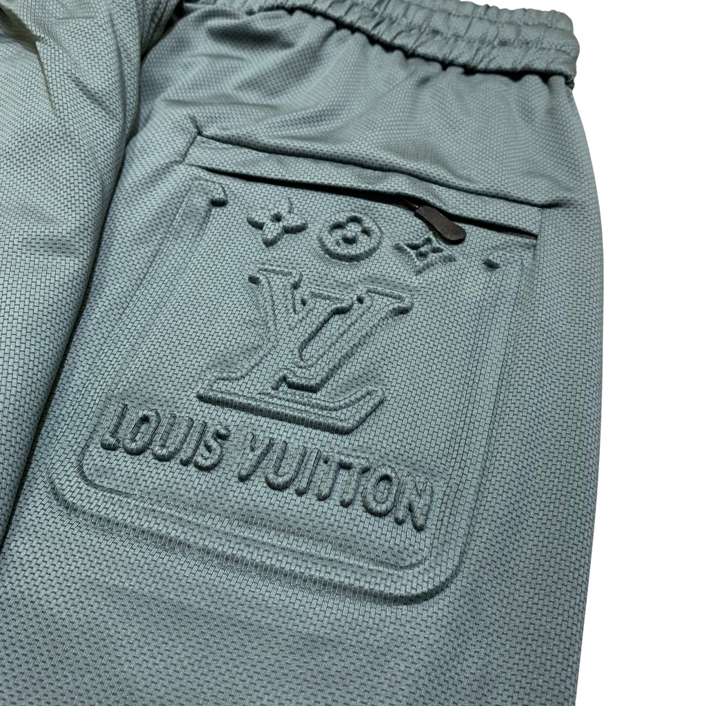 LV Imported Texture Lycra Trouser with Back Pocket
