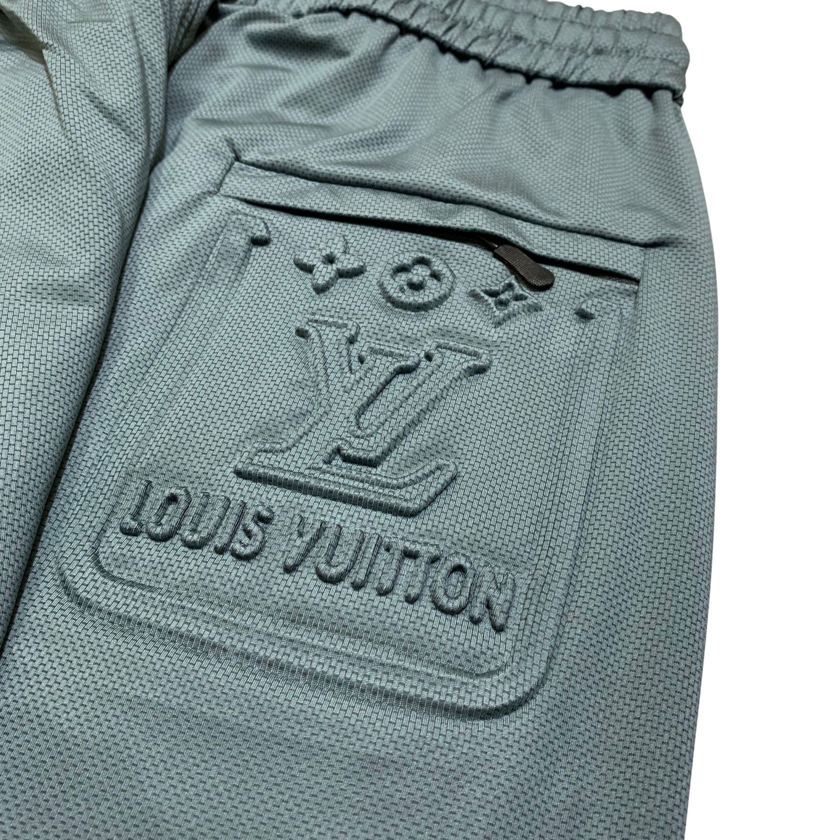 LV Imported Texture Lycra Trouser with Back Pocket